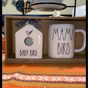 Rae Dunn Baby small birdhouse Mug set HTF 🐦